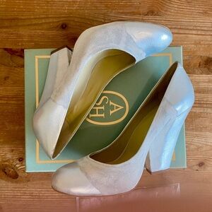 Ash Shimmering Silver Heels